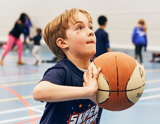 Boy throwing ball