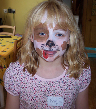 Erin's face paint from SuperCamps Multi-Activity camp