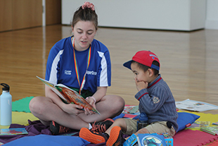 Reading at SuperCamps with Activity Instructor