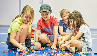 Indoor LEGO Play at camp