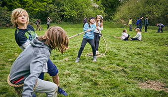 Cuffey outdoor activity tug of war