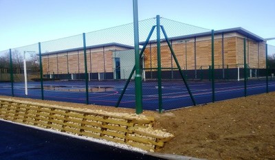 SuperCamps school holiday childcare at Trinity School, outdoor tennis/sports courts