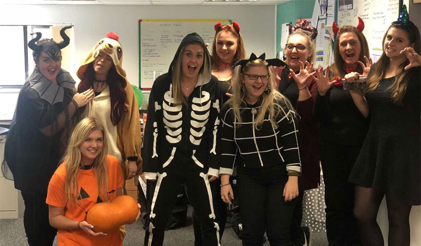 Head Office staff dressed for Halloween