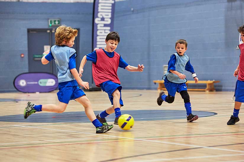 Children's football at SuperCamps school holiday club