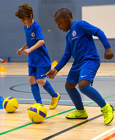 Children at Chelsea FC Foundation Football Camp