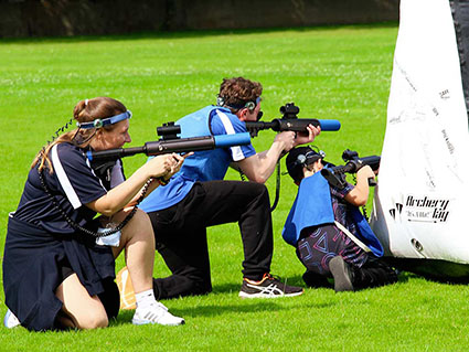 Emily SuperCamps staff laser tag